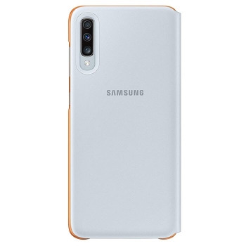 Preview: Wallet Cover für Samsung Galaxy A70 in weiß EF-WA705 hinten Handyshop online bestellen